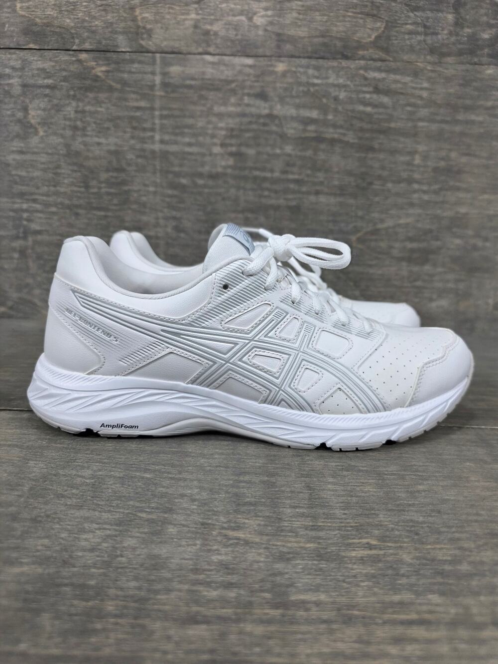 ASICS GEL-Contend 5 SL Women's Size 9 White Silver Walking Shoes